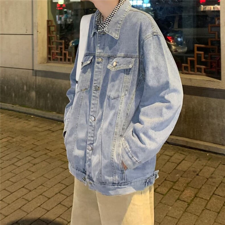 牛仔外套男秋季高街潮牌休闲夹克港风帅气JW08P65,男装夹克,星座1116-2
