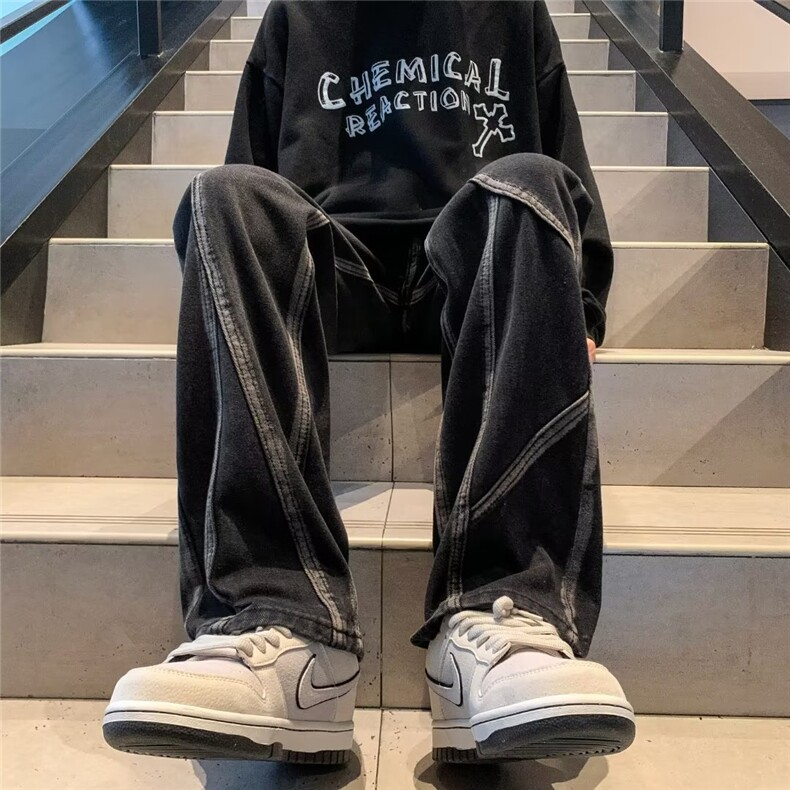 男秋季潮大码休闲裤牛仔裤KM873P45,男装牛仔裤,星座1116-2