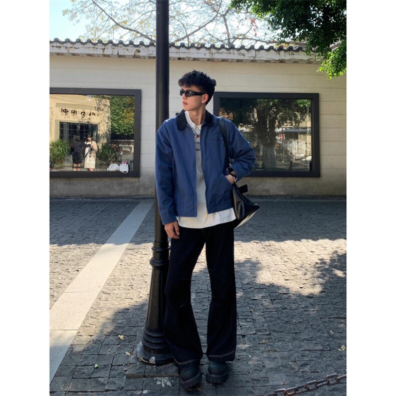【有货】底特律工装外套男款潮牌高级感拼接夹克JK7704CC-特P68图片