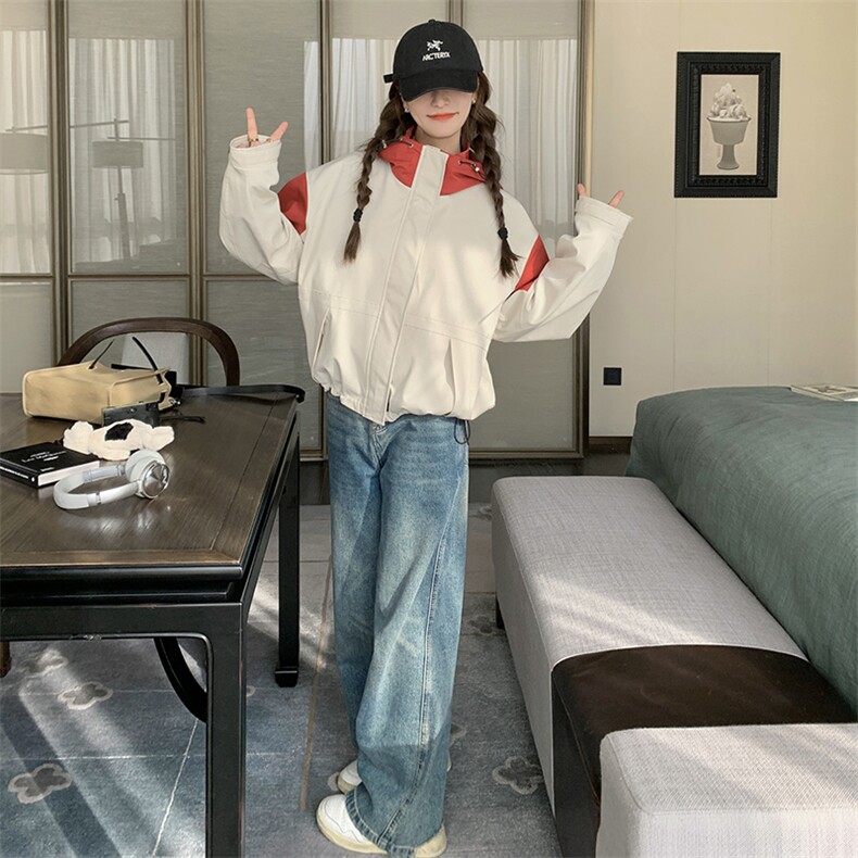 现货#2025秋季短款风衣棒球服工装外套#2C133-908-P155-K218,女装短外套,2C133