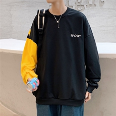春秋圆领卫衣男皮卡丘刺绣卫衣港风中性宽松百搭1016-1WY078P35，男装卫衣，星座1016-1（原电商B408-1）