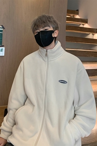 8XL-M 摇粒绒外套男奥粒绒加厚羊羔绒卫衣内胆夹克JK1314P68控88图片