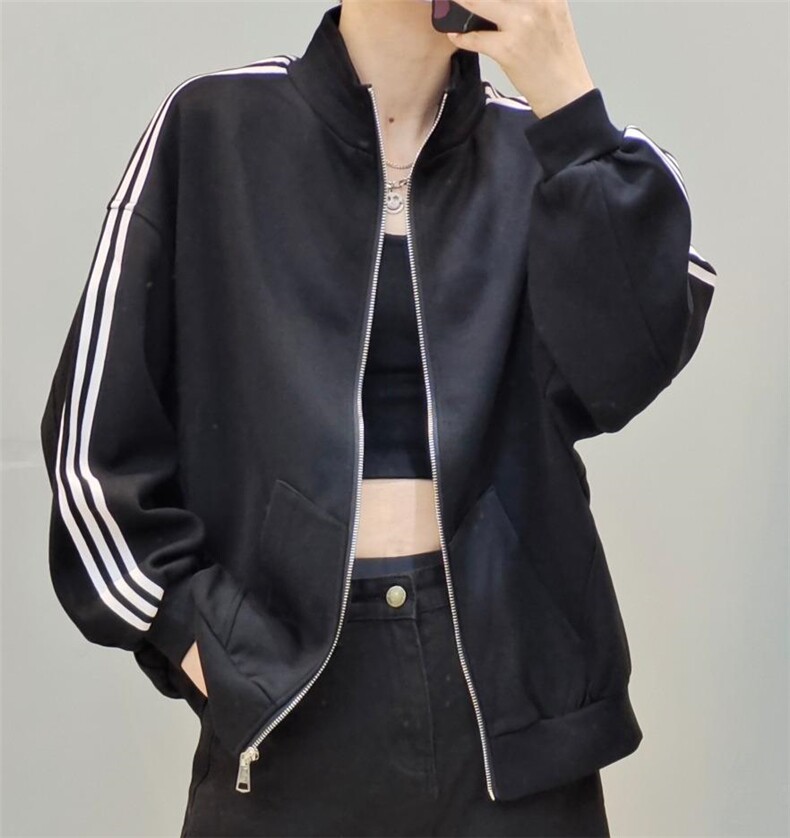 【现货]】秋季新款韩版休闲风针织开衫卫衣,女装卫衣/绒衫,那简