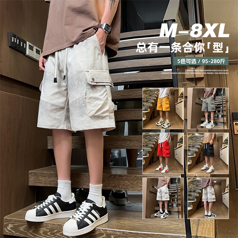 酒店-现货大码短裤美式高街潮牌高级设计感五分速干裤DK815P32,男装牛仔裤,星座301B-2（原A443-1）