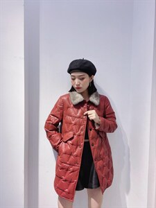 冬装新款中长款羽绒外套图片