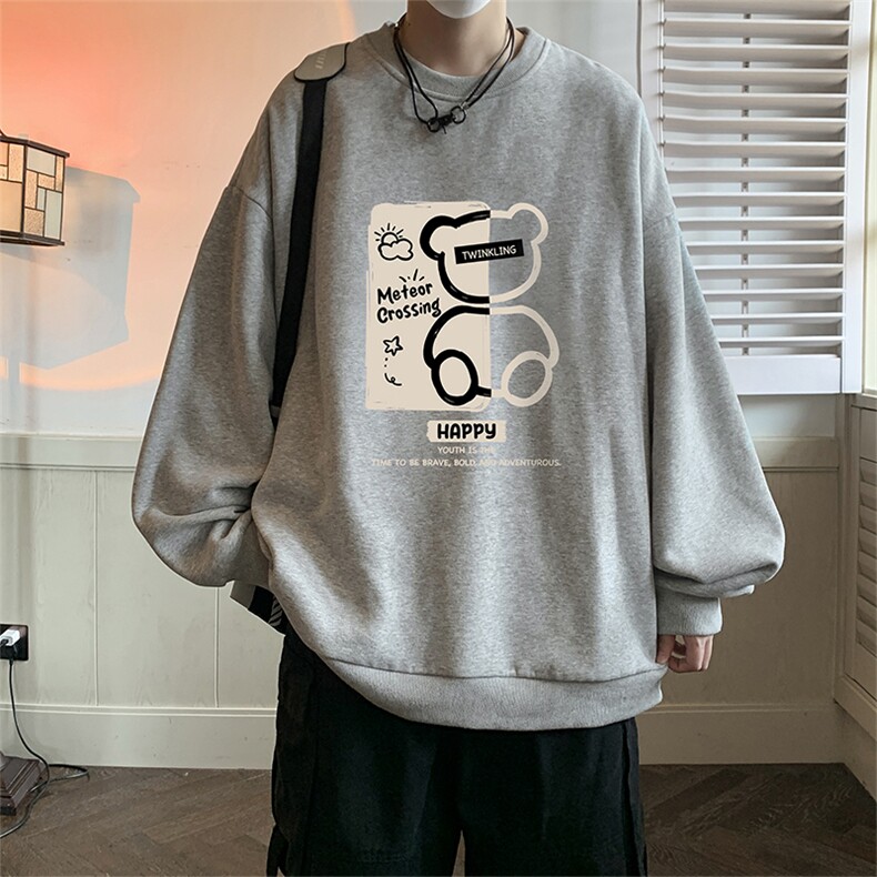春季圆领卫衣男大码韩版宽松长袖外套S6352-P28,男装卫衣,电商A040