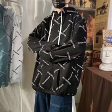 秋冬季ins超火连帽加绒卫衣男潮牌韩版潮流宽松上衣男W1633-P35，男装卫衣，星座512-4