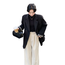 数据好黑色西装90羽绒内胆毛呢外套1256P275K408，女装羽绒服，2C176