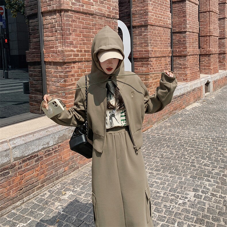 （2024新款现货）连帽开衫卫衣工装套裙212A-8803-P155-K228,女装套装/套裙,浙宝212A