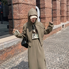 （2024新款现货）连帽开衫卫衣工装套裙212A-8803-P155-K228，女装套装/套裙，浙宝212A