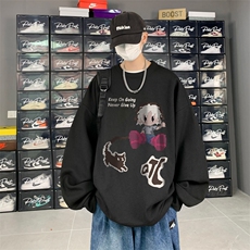 华夫格！华夫格上衣男圆领华夫格卫衣男大码长袖t恤男HY160-P30，男装卫衣，电商B367