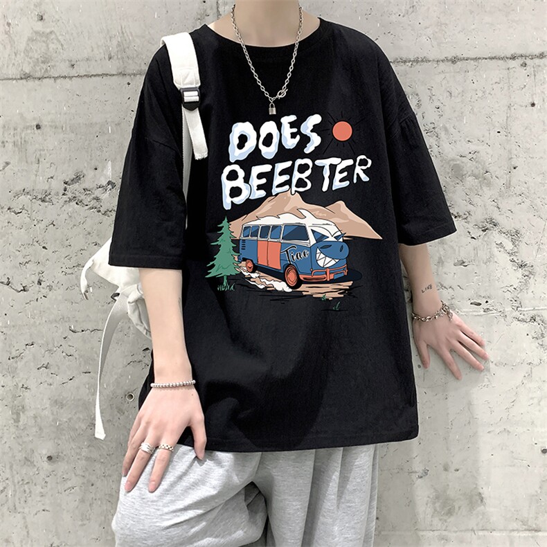 YT26269-P30亚麻短袖t恤男大码五分袖男宽松七分袖大皂风模特,男装T恤,电商A040