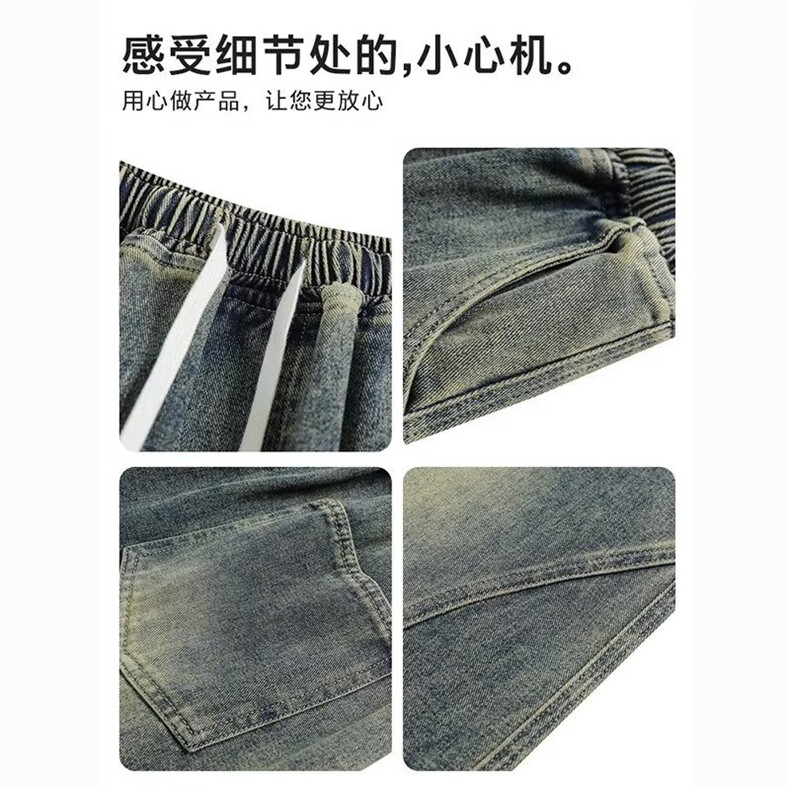 复古牛仔裤男士春秋款潮直筒宽松美式高街休闲牛仔裤网图NTG53,男装牛仔裤,星座302B