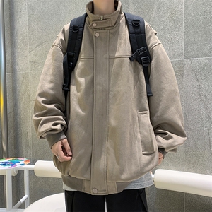 麂皮绒外套男士秋冬设计感小众上衣美式潮牌宽松休闲夹克JK05-P63图片