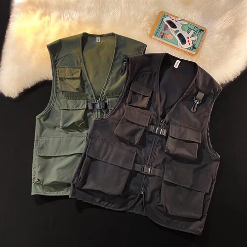 港风背心马甲男工装多口袋坎肩外套潮流外穿潮牌ins男女MJ14-p36，男装背心/马甲，星座1008-2