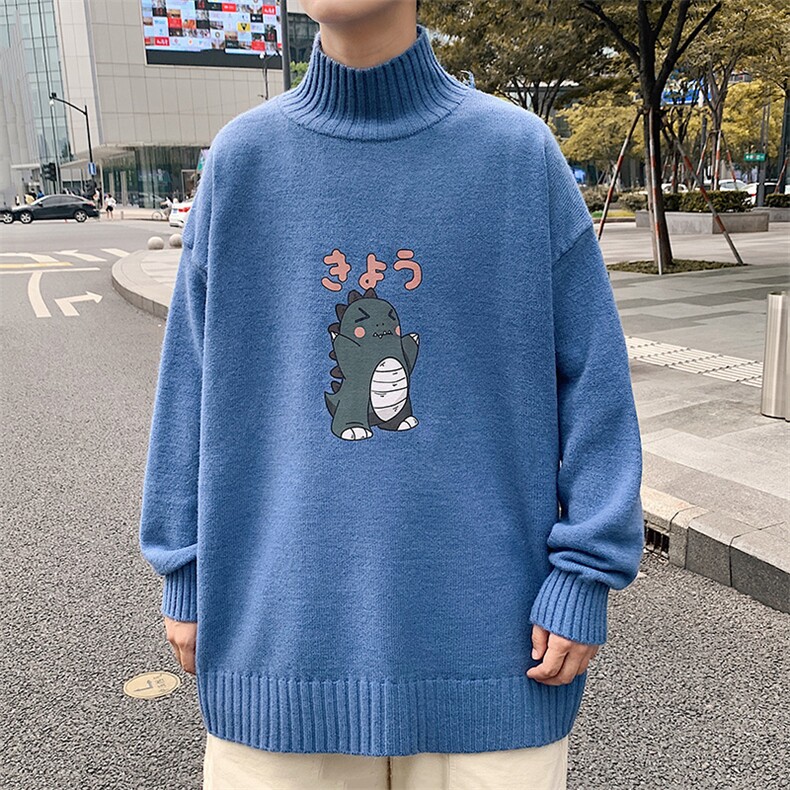 M18037-P45半高领毛衣男士大码针织衫男毛线衣男线衫,男装针织衫/毛衣,电商A040