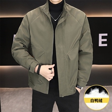 羽绒服男新标50白鸭绒夹克外套休闲时尚立领男士上衣Y3076-P140，男装夹克，星座310B-3