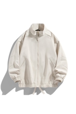 新款中性风户外夹克男立领纯色上衣冲锋衣外套DSA157B-JK7822-P60，男装夹克，电商A157B