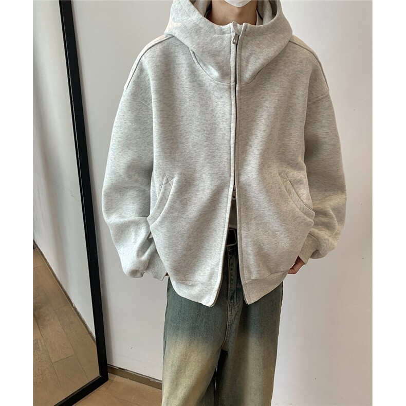 现货7秋冬加厚cleanfit美式休闲重磅480G短款开衫卫衣TTTB05-P98,男装卫衣,星座1315