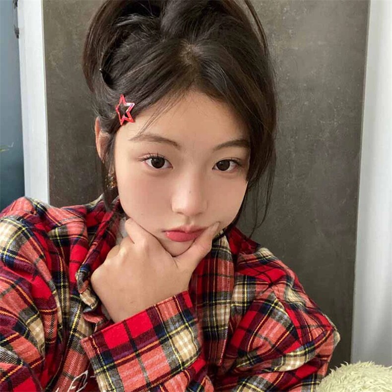 TC687-P45ins潮牌小众设计格子衬衫女2026秋装新款日系复古衬衣,女装衬衫,星座617A-2