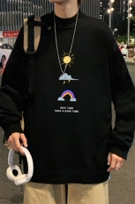 M18141-P45加绒款-P65半高领毛衣男士大码针织衫男毛线衣男，男装针织衫/毛衣，电商A040