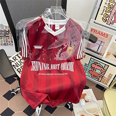 夏季美式条纹运动球衣短袖T恤男女宽松休闲百搭半袖上衣VT177P38，男装T恤，星座1013-1