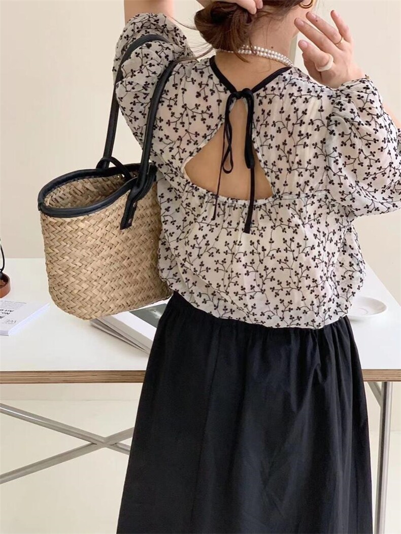 夏季新品：韩系简约刺绣小衫，其它，TWO LAPS