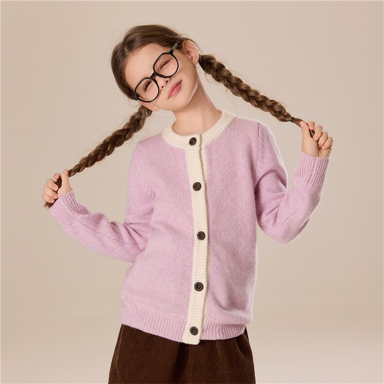 儿童毛衣秋冬男女同款加厚花纱时尚百搭通勤简约休闲儿童羊绒开衫，童装儿童羊绒衫，跳跳羊儿童羊绒衫