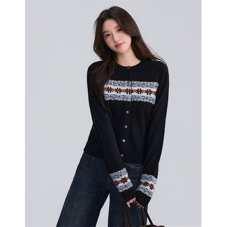 春季新款民族风针织衫外套女长袖毛衣开衫短款棉线上衣MH19,男装针织衫/毛衣,星座1116A（原606A-3）