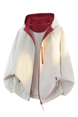 美式高街户外骑行登山服防水防风宽松大码潮百搭夹克外套8601-P55，男装夹克，电商B306