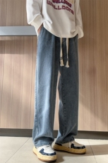 8XL-M牛仔裤男士直筒宽松特大码胖子阔腿裤男款长裤NZ110-P45控58，男装牛仔裤，电商D206-1