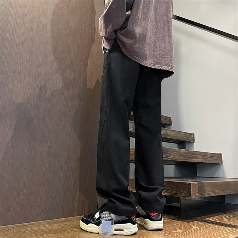 港风秋冬酷丝棉美式高街宽松休闲长裤男K23317-P40,男装休闲裤,星座717