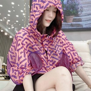 新款欧货洋气花纹拼色防晒衣,其它,L·H·X