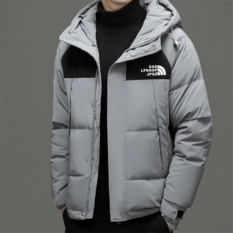羽绒服男2023冬季加厚保暖外套新款中青年休闲连帽白鸭绒上衣男装，男装羽绒服，电商B212（原钱塘6029）