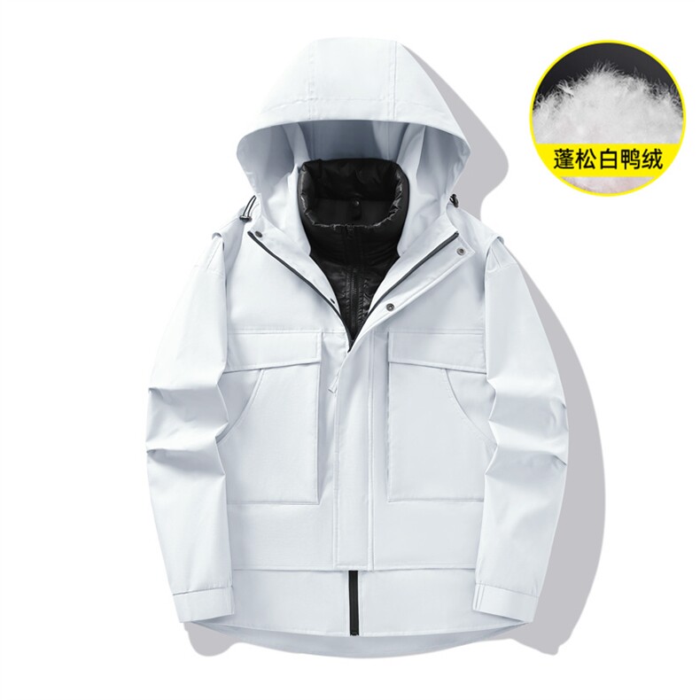 Y5968-P248S-6XL90白鸭绒情侣冬季户外可脱卸三合一羽绒服,男装羽绒服,星座109