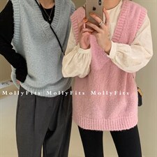 羊羔绒毛马甲。集美出街你穿。，女装马甲，molly fits