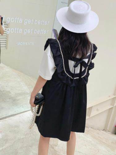 荷叶边花朵裙，女装，HE