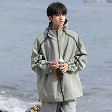 秋季新款美式山系休闲工装冲锋衣潮流夹克外套JK9265-P75控119，男装夹克，电商A128