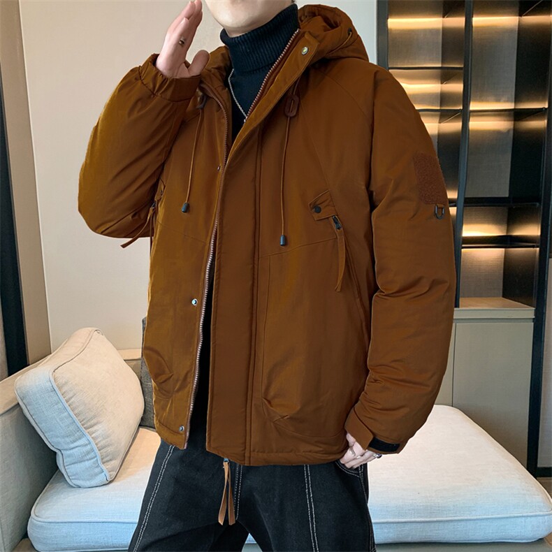 冲锋衣男羽绒棉服冬季轻薄机能风工装外套加厚痞帅棉衣M0785-P120图片