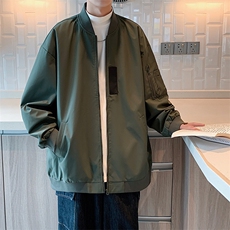 JK751P68港风二开宽松棒球服夹克百搭落肩简约上衣外套，男装夹克，星座1204-3