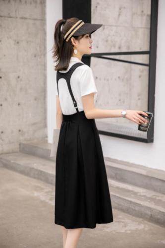 现货夏季新款两件套连衣裙，女装连衣裙，依美依缘