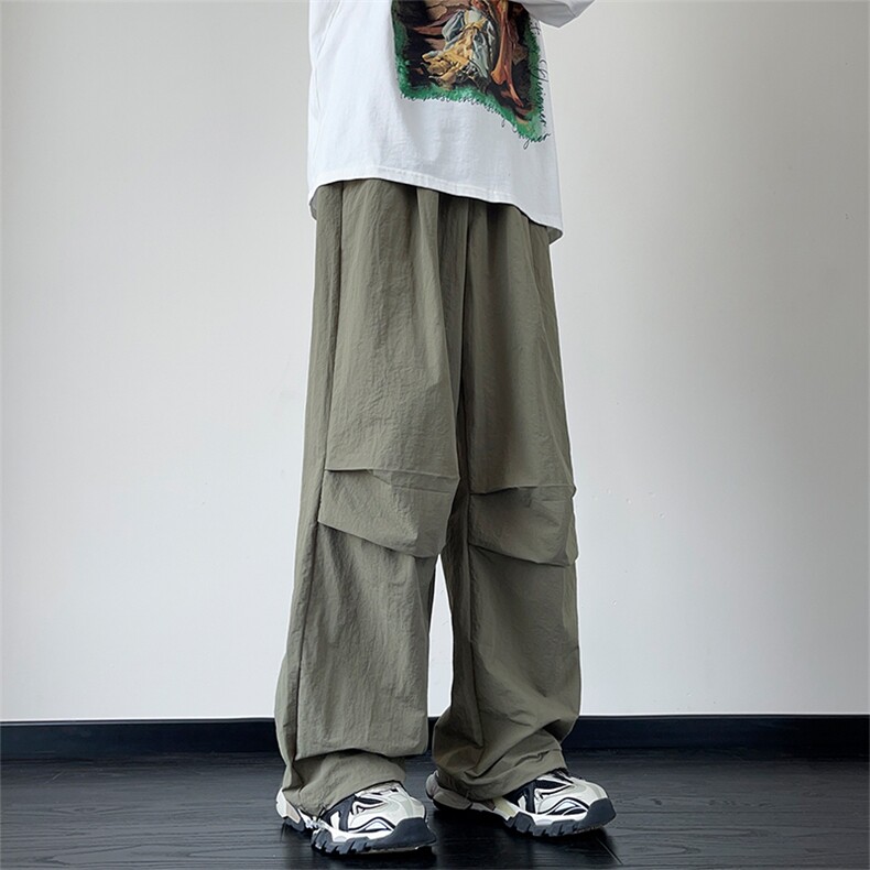 直筒拖地潮牌高街复古新款伞兵裤防水户外KS61-P60-控98,男装休闲裤,电商A021