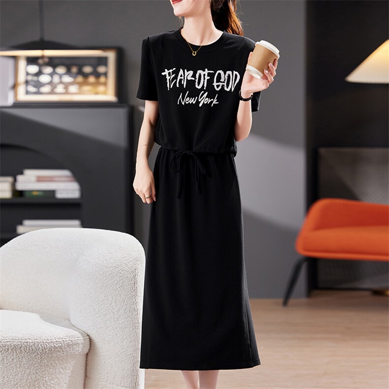 两件套连衣裙女夏季2025新款穿搭一整套减龄套装半身裙子（现货）,女装套装/套裙,丽影随形