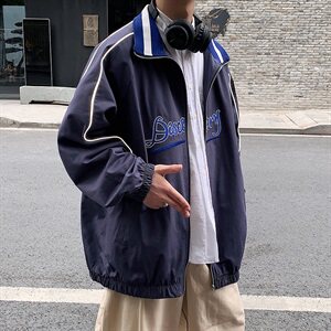 男装新款刺绣百搭时n尚主推宽松反光夹克G115图片