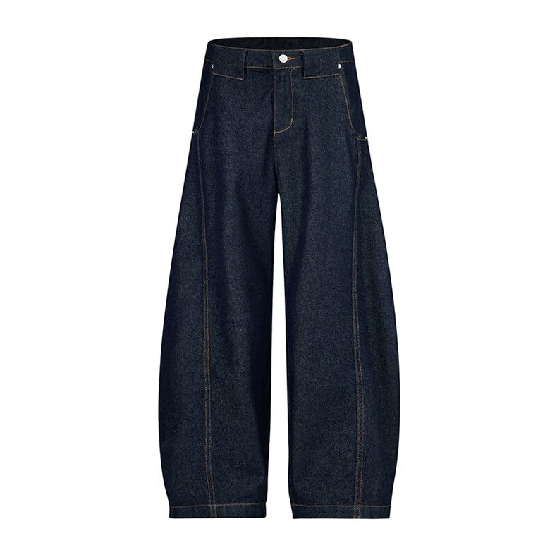 港风复古廓形解构弯刀牛仔裤春季长裤男女宽松裤子潮YD9006-P60,男装牛仔裤,星座509