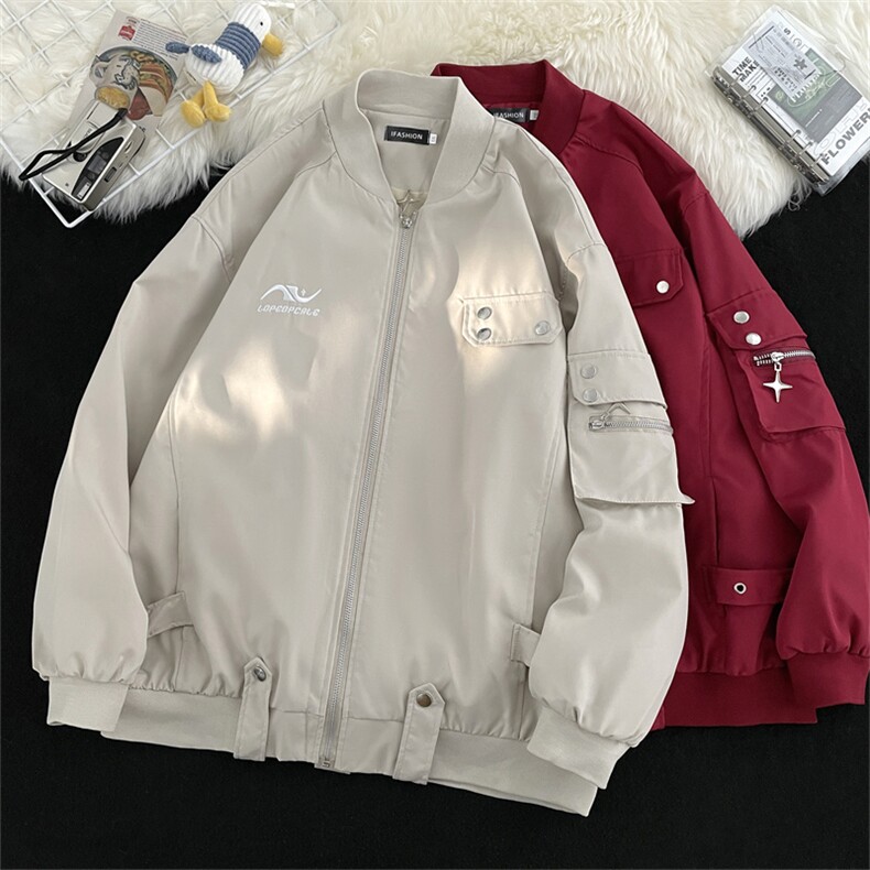 A880-P50高街ins潮牌情侣棒球服秋季新款飞行员机能风夹克外套男,男装夹克,星座512-6