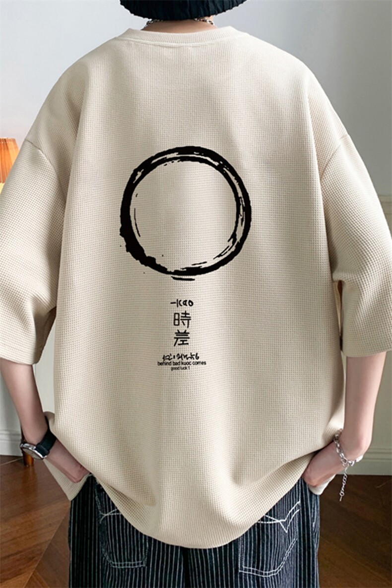 量大优重磅220克华夫格短袖T恤时差印花HT17-P20,男装T恤,星座508（原C305）