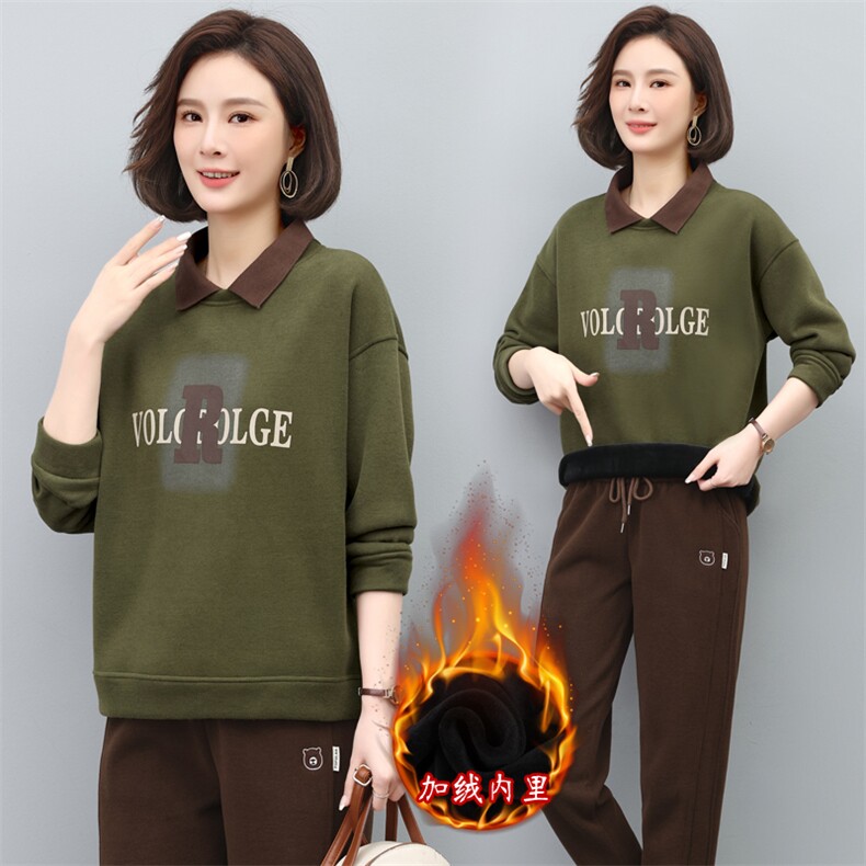 2022年秋季新款印花字母加绒加厚卫衣女长袖韩版宽松显瘦上衣服棉,女装卫衣/绒衫,简韵佳