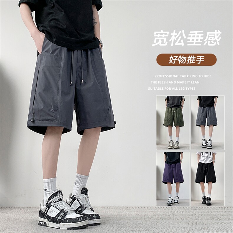 夏季工装短裤男ins潮牌日系休闲百搭潮流痞帅五分裤子DK02512-P45图片