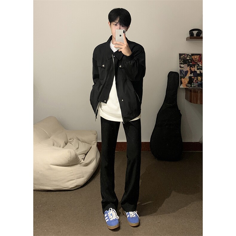 B221美式ins高街暗黑金属感宽松休闲外套上衣SY2303-P90控118,男装夹克,电商B221
